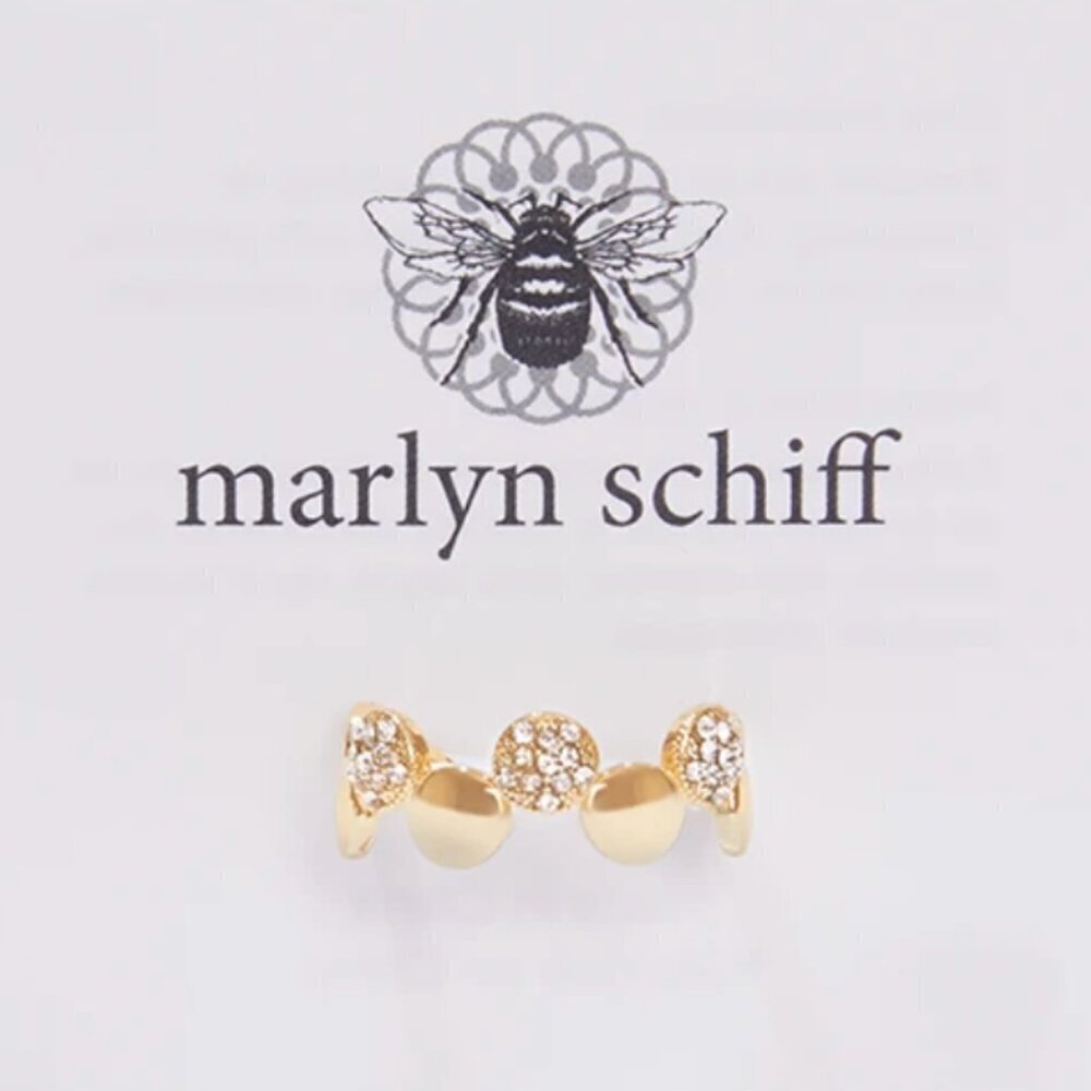 Marlyn Schiff Disc Pave Adjustable Ring